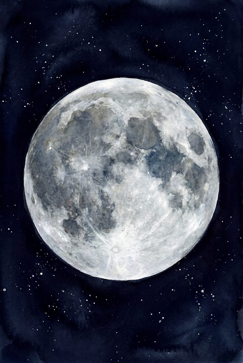 Watercolour Moon
